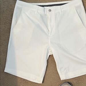 Bonobos Classic White Flat Front Shorts